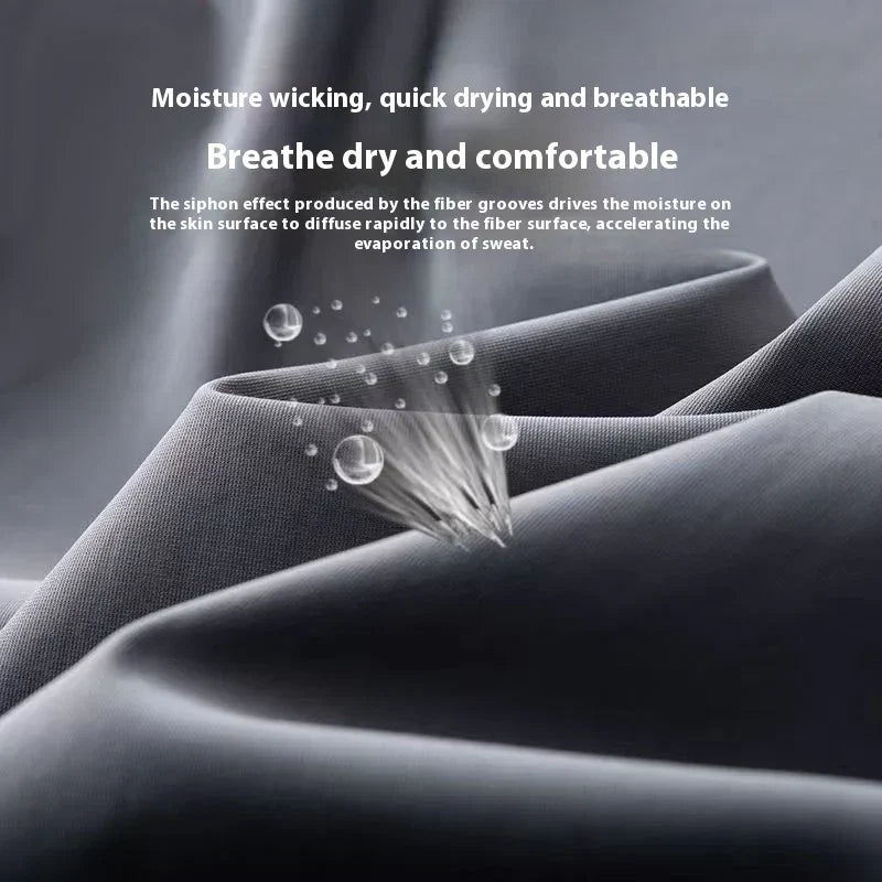 Ice Silk Leisure Straight Loose Trousers Men