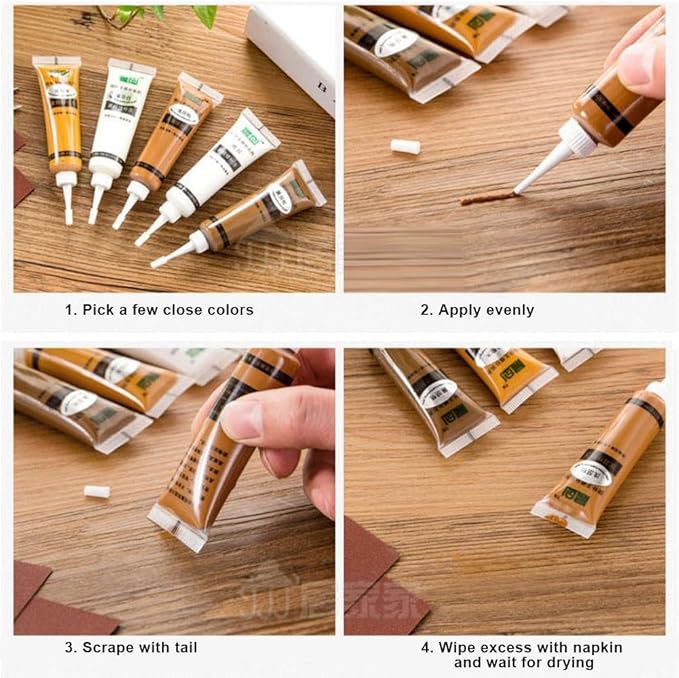 Wood Repair Filler | Quick Fix for Scratches, Scuffs & Cracks
